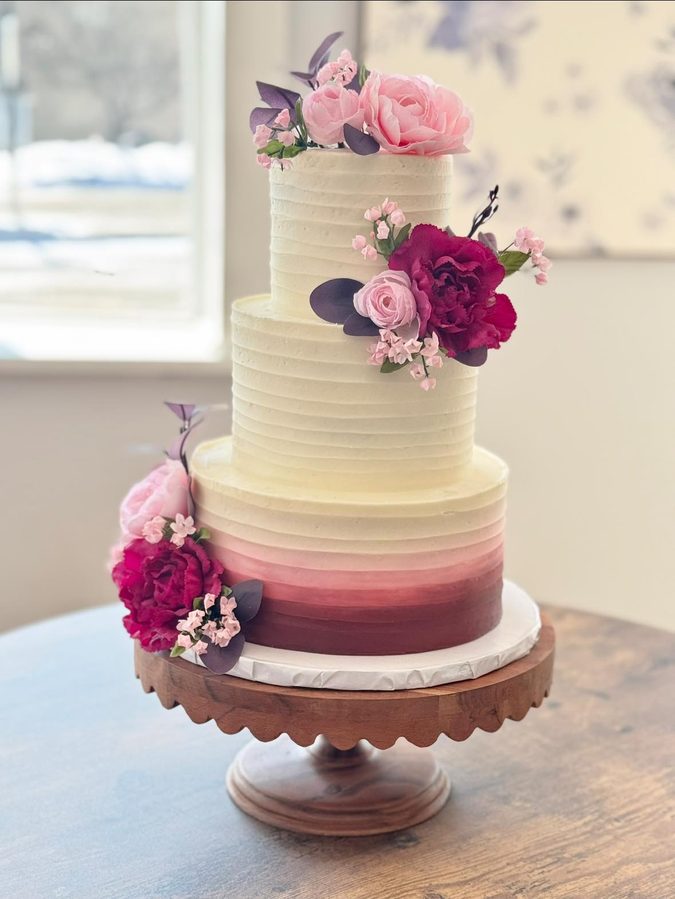 Wedding cake by Warner's Bakery By Hil